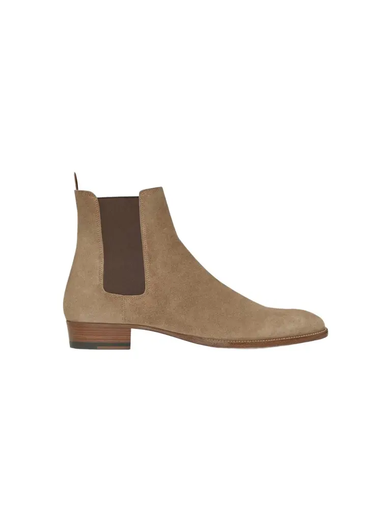 Saint Laurent Men's Wyatt Suede Chelsea Boots