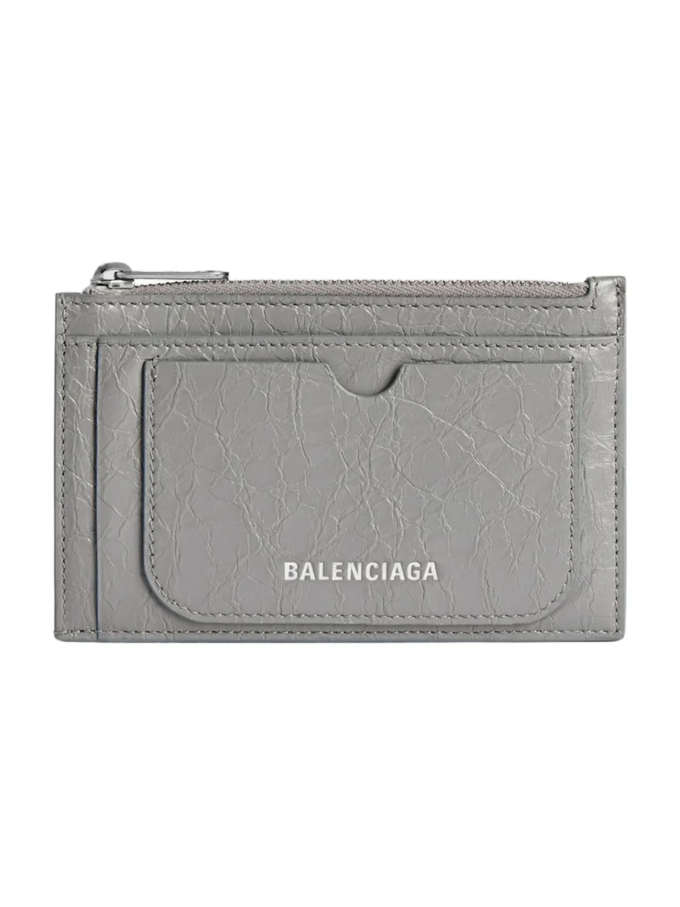 Balenciaga Men's Superbusy Long Coin and Card Holder - Grey
