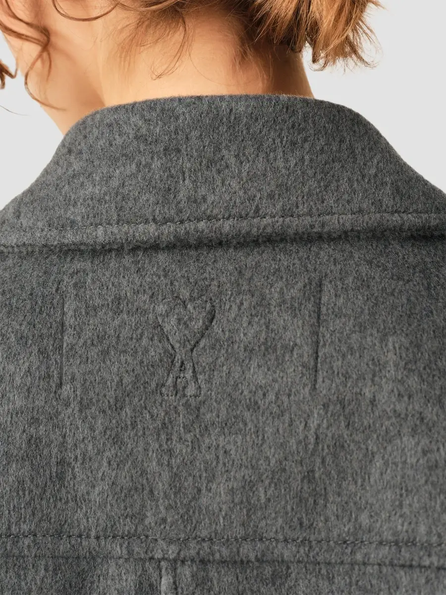 AMI PARIS Women's Wool-Cashmere Boxy Jacket | Thumbnail 4 AMI PARIS Women's Wool-Cashmere Boxy Jacket | Thumbnail 4