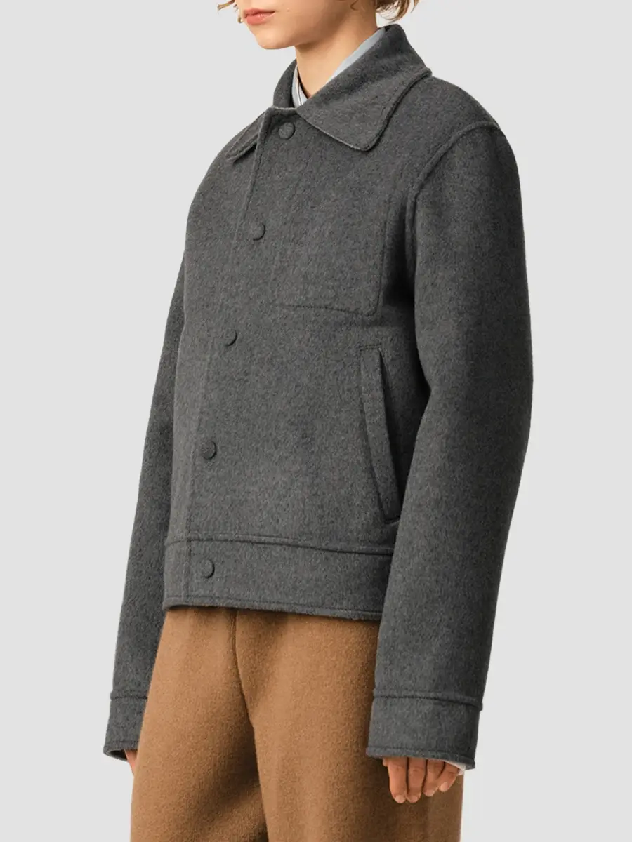 AMI PARIS Women's Wool-Cashmere Boxy Jacket | Thumbnail 5 AMI PARIS Women's Wool-Cashmere Boxy Jacket | Thumbnail 5