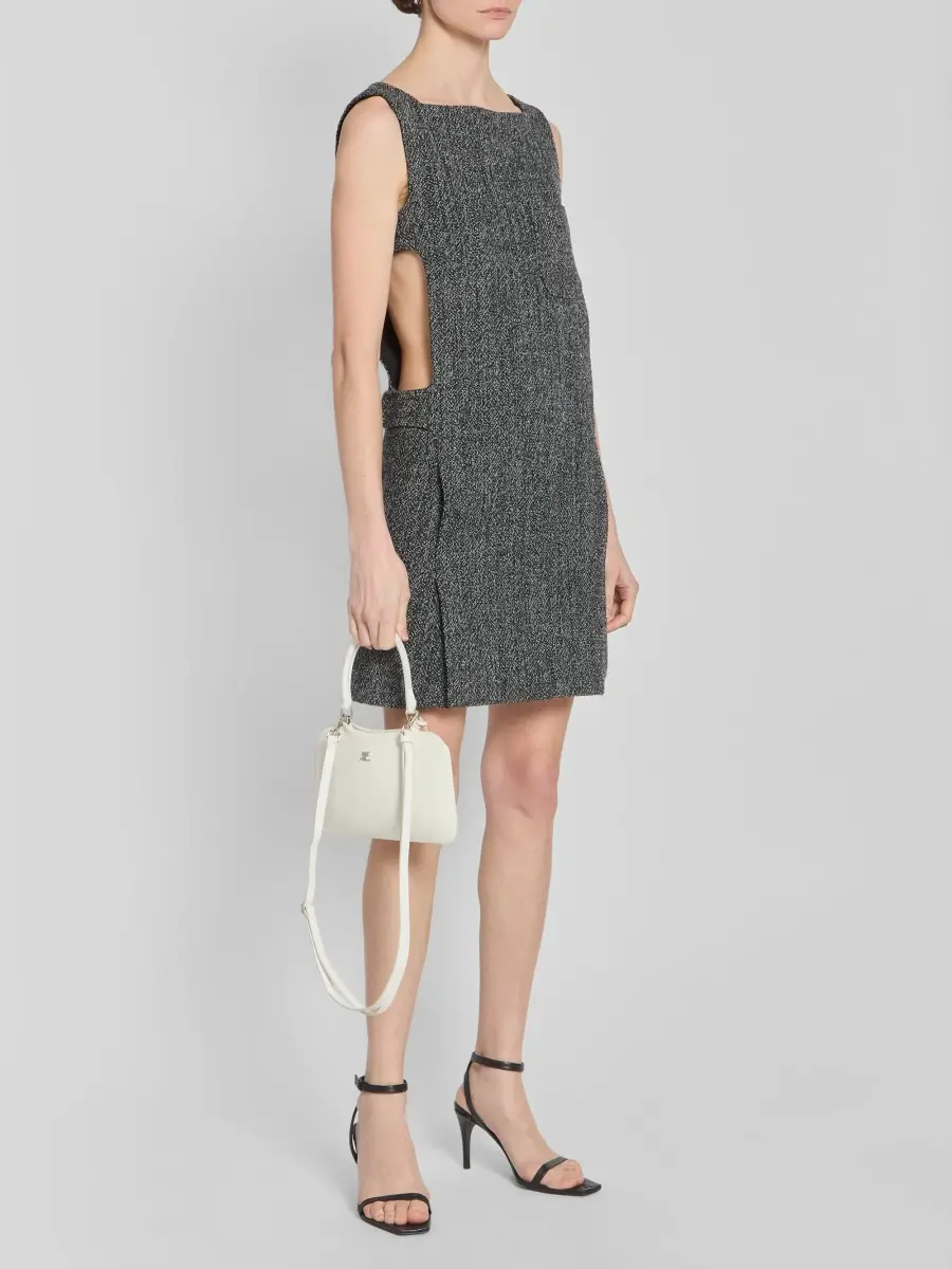 Courrèges Women's Tweed Cut-Out Mini Dress | Thumbnail 2 Courrèges Women's Tweed Cut-Out Mini Dress | Thumbnail 2