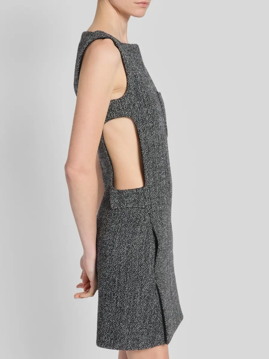 Courrèges Women's Tweed Cut-Out Mini Dress | Thumbnail 5 Courrèges Women's Tweed Cut-Out Mini Dress | Thumbnail 5
