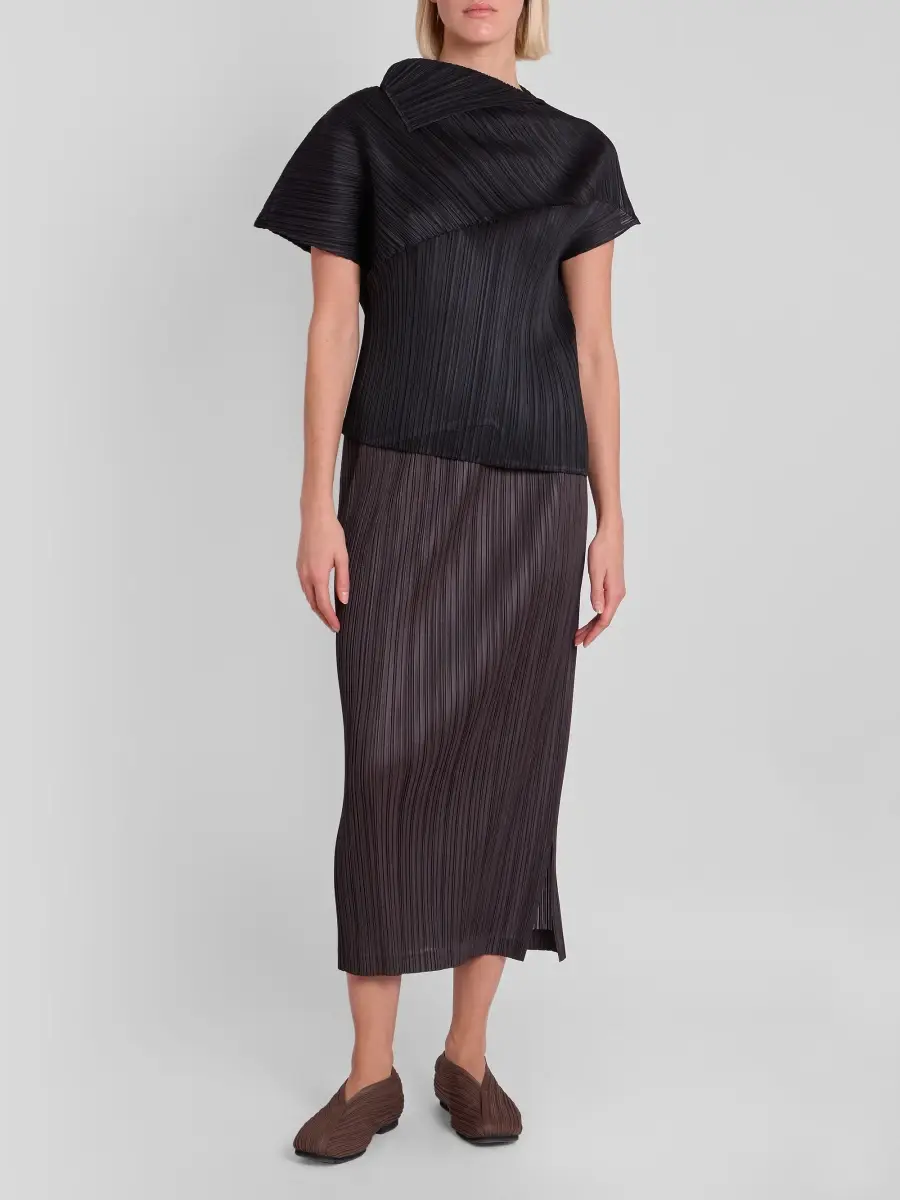 Pleats Please Issey Miyake Women's Leap Asymmetric Top | Thumbnail 2