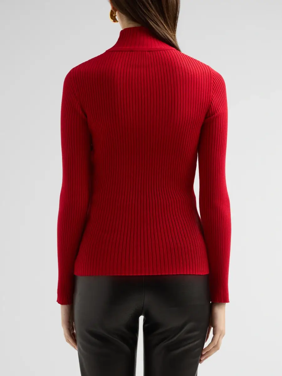 Courrèges Women's Rib-Knit Slash Sweater | Thumbnail 3 Courrèges Women's Rib-Knit Slash Sweater | Thumbnail 3
