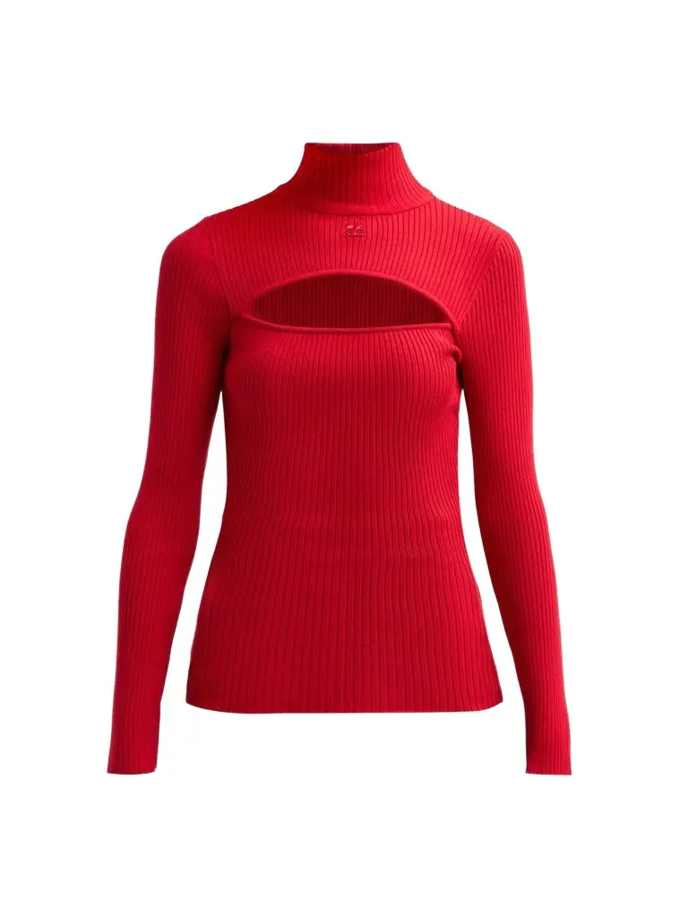 Women's Rib-Knit Slash Sweater Women's Rib-Knit Slash Sweater