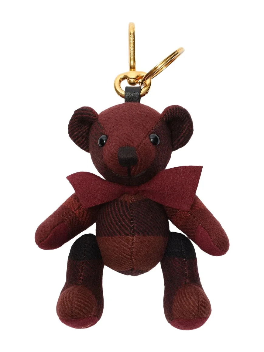 Burberry Women's Thomas Check Cashmere Bag Charm