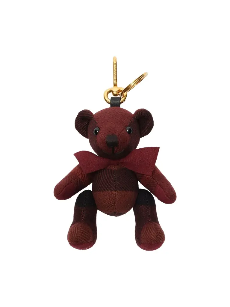 Burberry Women's Thomas Check Cashmere Bag Charm