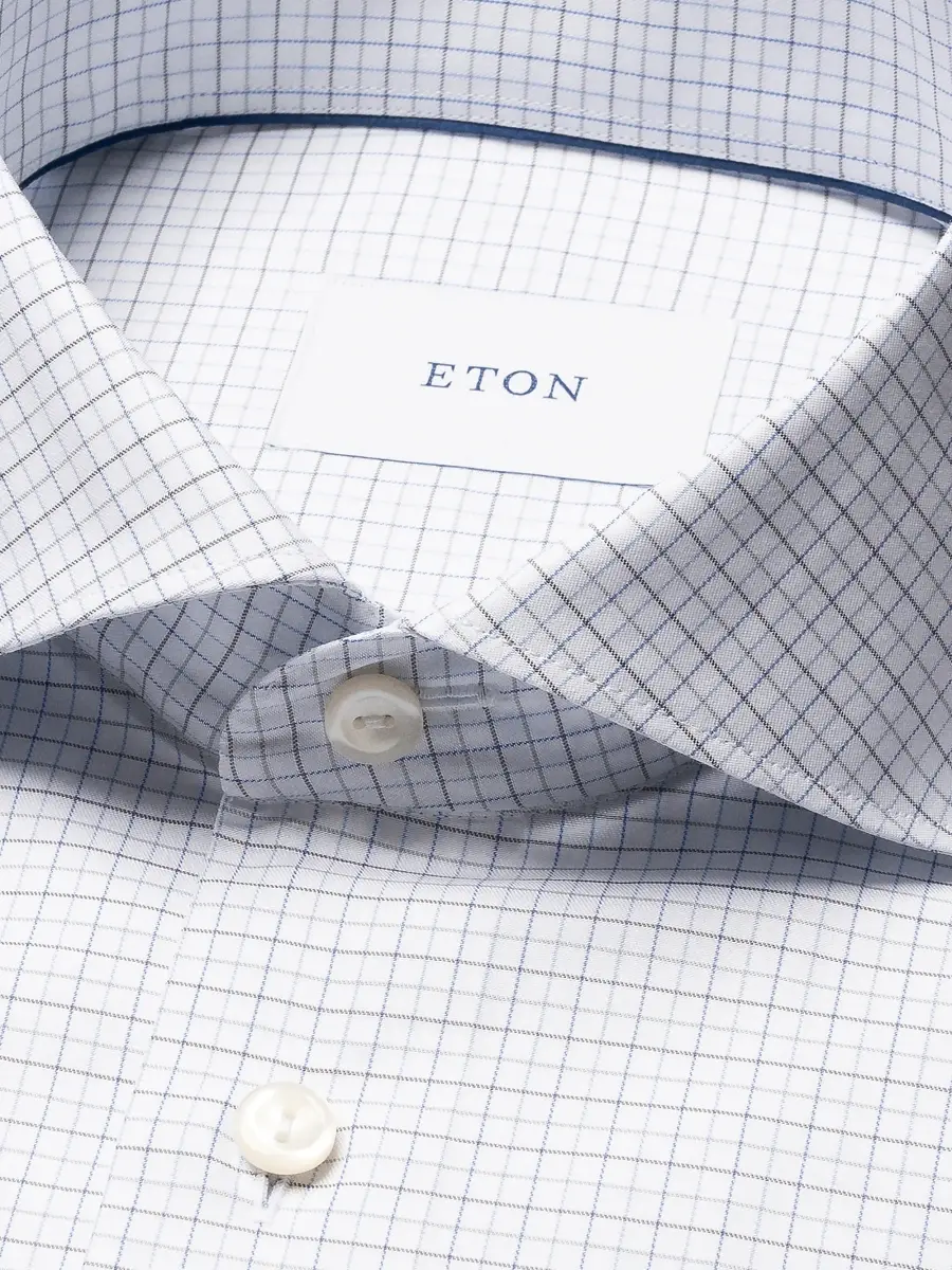 Eton Men's Cotton Check Shirt | Thumbnail 8 Eton Men's Cotton Check Shirt | Thumbnail 8
