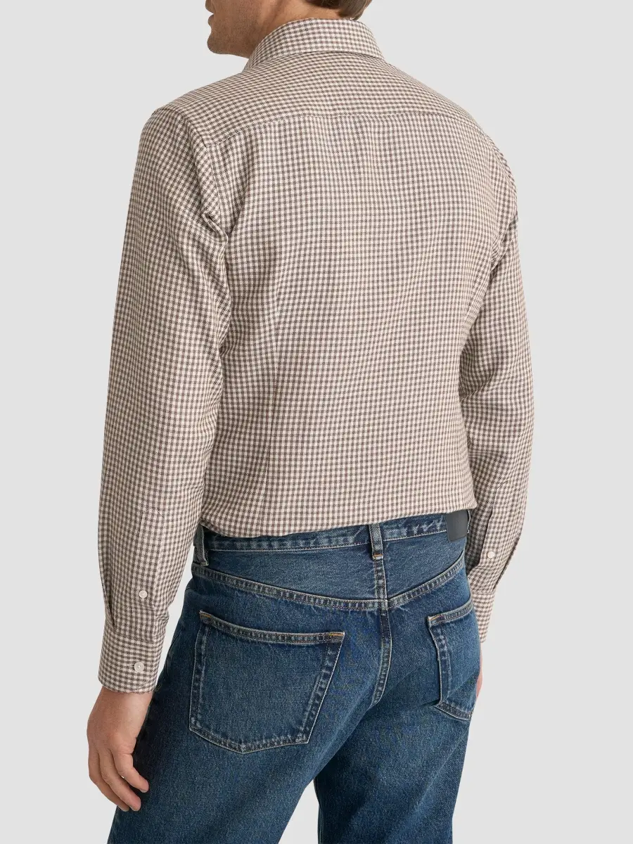 Eton Men's Gingham Cotton-Blend Button-Front Shirt | Thumbnail 3