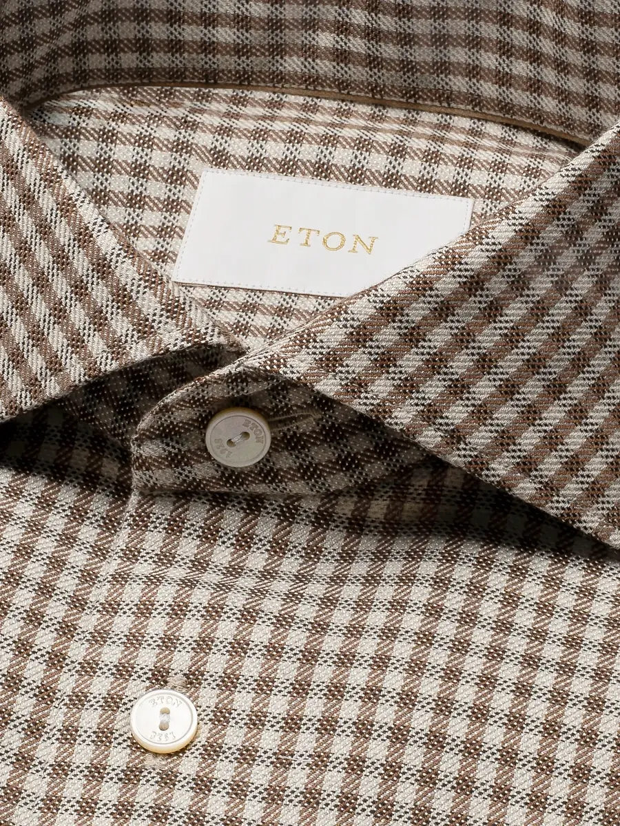 Eton Men's Gingham Cotton-Blend Button-Front Shirt | Thumbnail 7