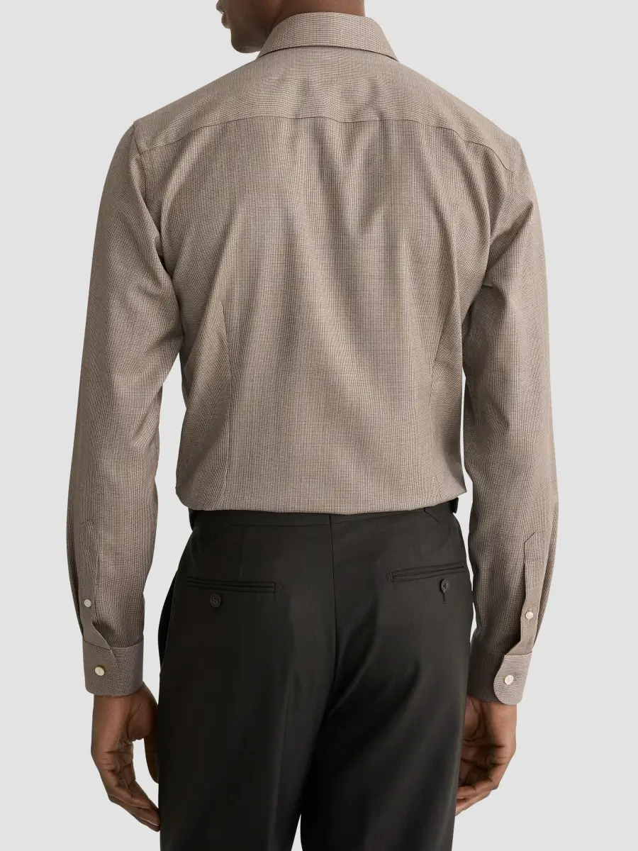 Eton Men's Merino Wool Micro Houndstooth Shirt | Thumbnail 3
