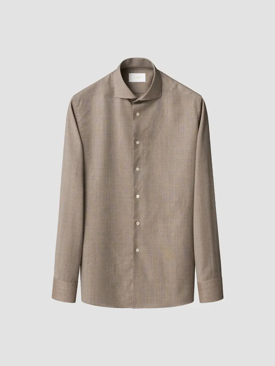 Eton Men's Merino Wool Micro Houndstooth Shirt | Thumbnail 4