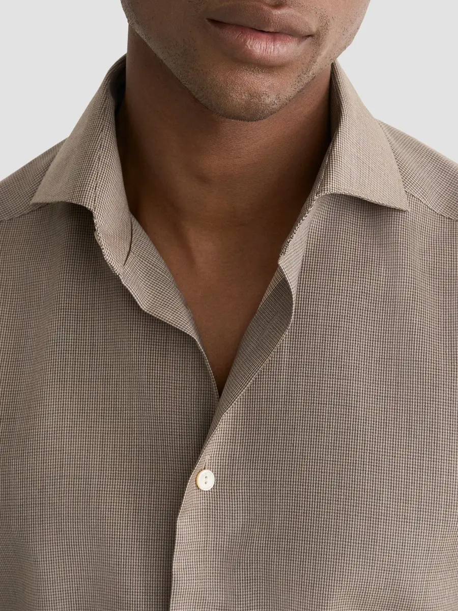 Eton Men's Merino Wool Micro Houndstooth Shirt | Thumbnail 5