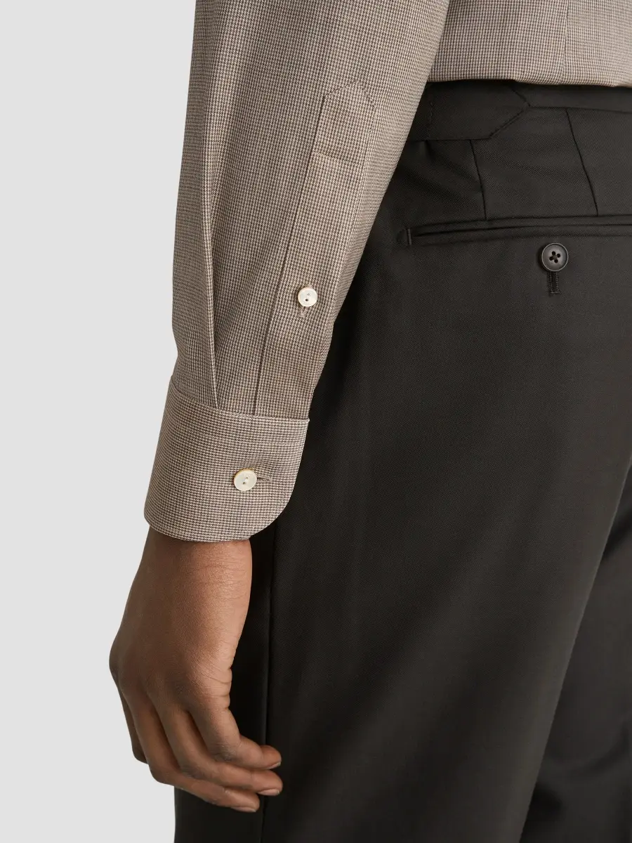 Eton Men's Merino Wool Micro Houndstooth Shirt | Thumbnail 6