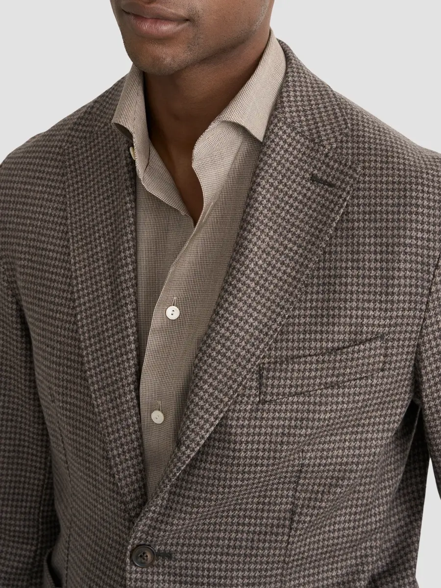 Eton Men's Merino Wool Micro Houndstooth Shirt | Thumbnail 7