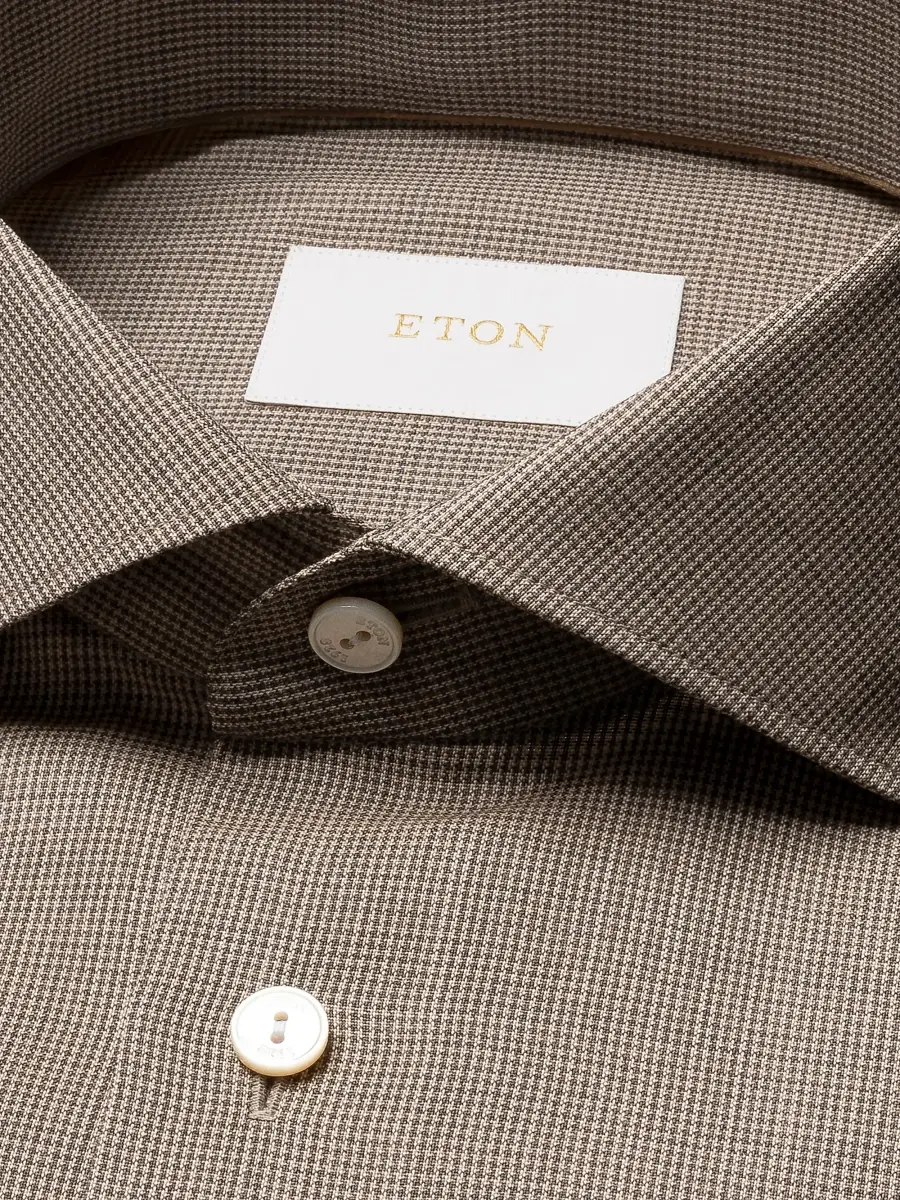 Eton Men's Merino Wool Micro Houndstooth Shirt | Thumbnail 8