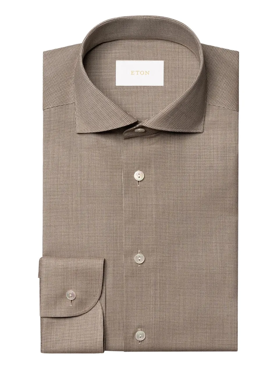 Men's Merino Wool Micro Houndstooth Shirt