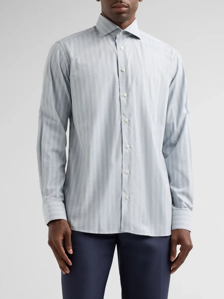 Eton Men's Glen CheckTwill Button-Front Shirt | Thumbnail 4