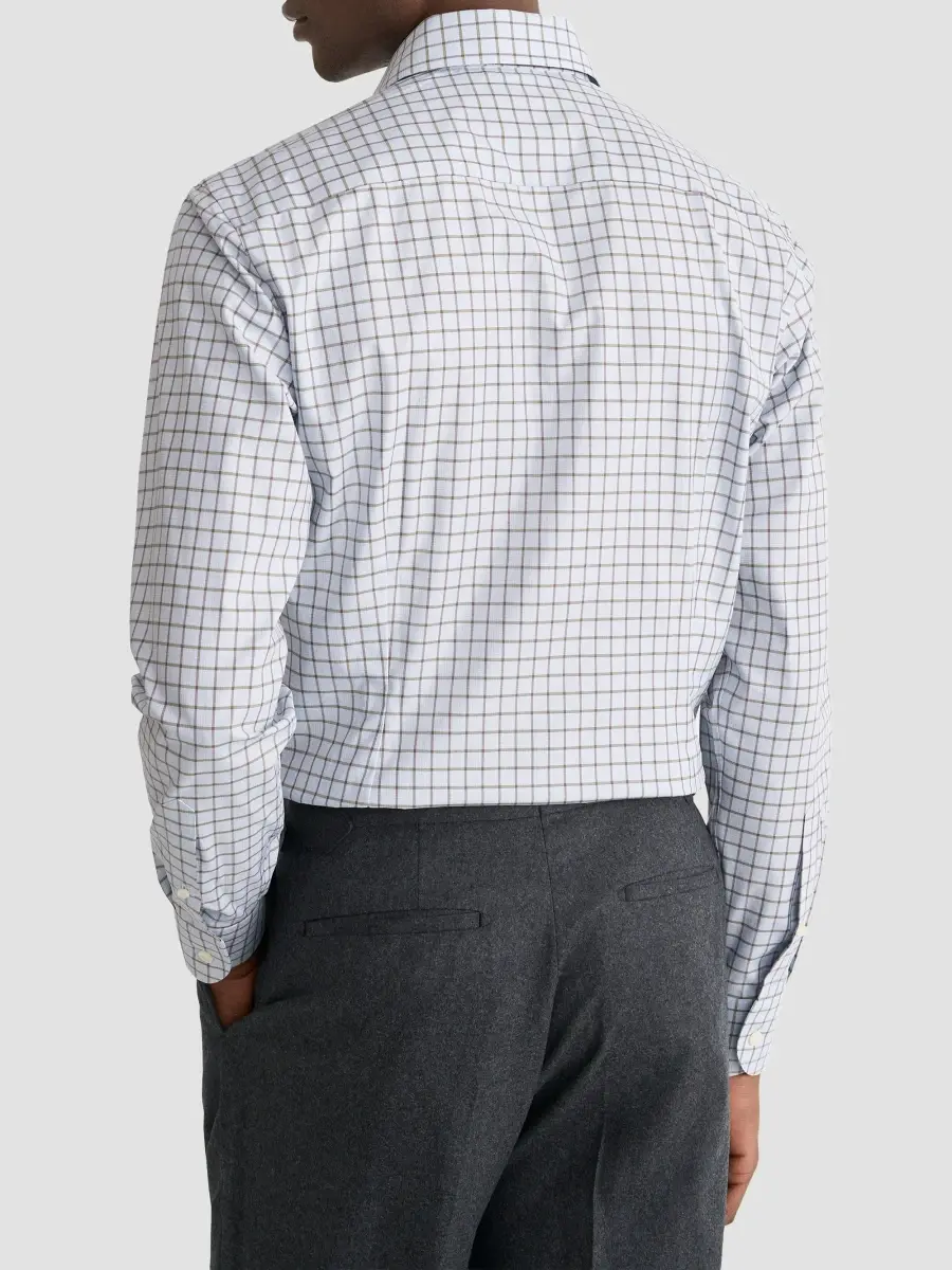 Eton Men's Check Cotton Twill Shirt | Thumbnail 3 Eton Men's Check Cotton Twill Shirt | Thumbnail 3