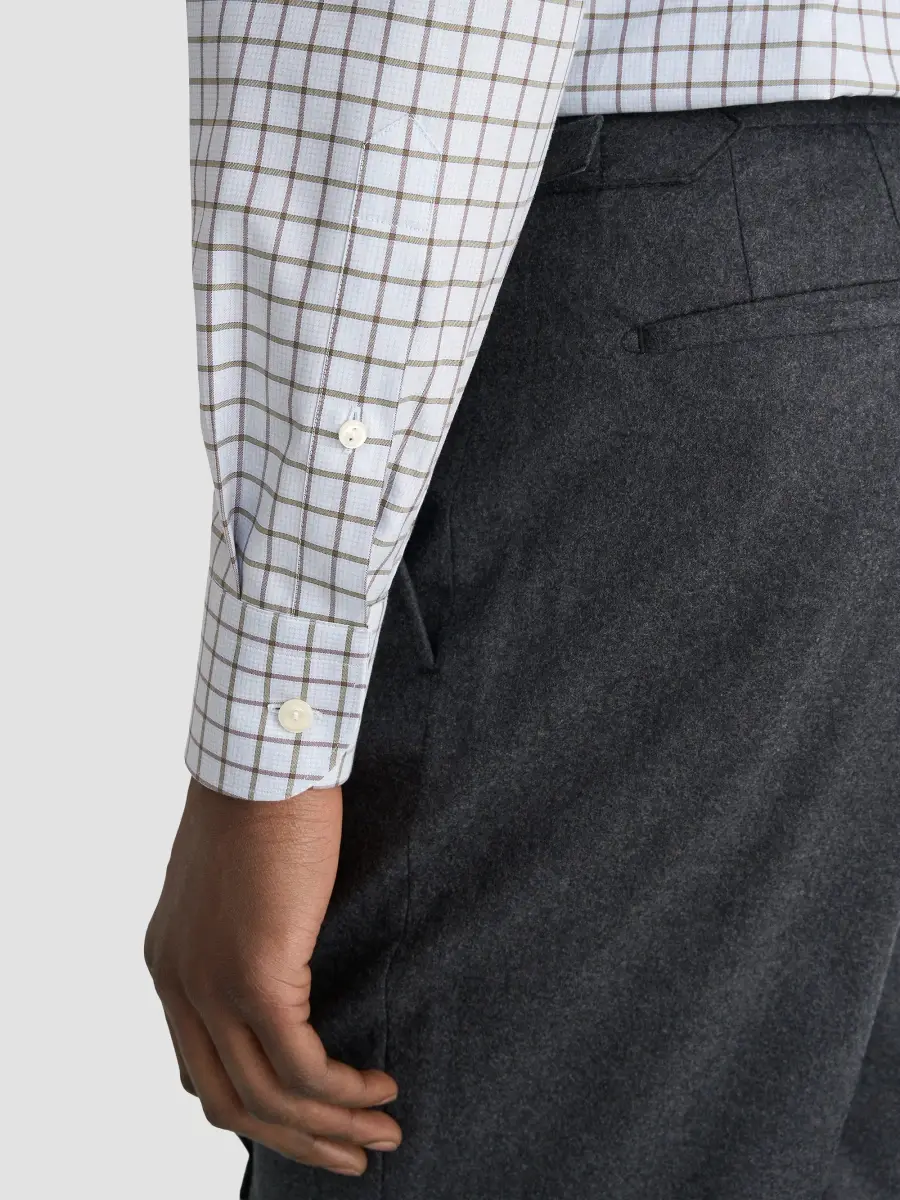Eton Men's Check Cotton Twill Shirt | Thumbnail 6 Eton Men's Check Cotton Twill Shirt | Thumbnail 6