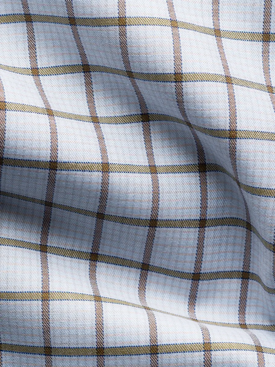 Eton Men's Check Cotton Twill Shirt | Thumbnail 9 Eton Men's Check Cotton Twill Shirt | Thumbnail 9