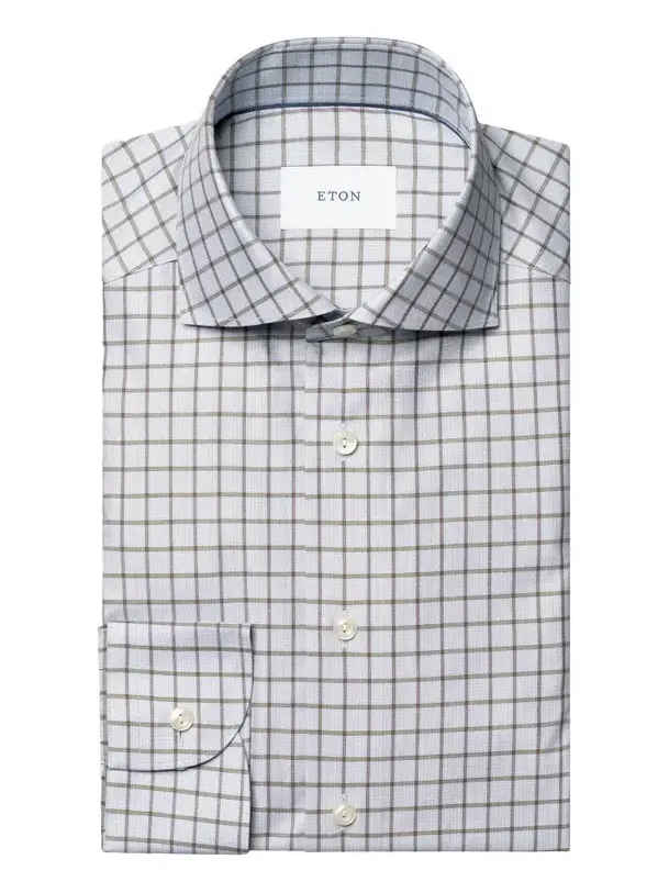 Eton Men's Check Cotton Twill Shirt