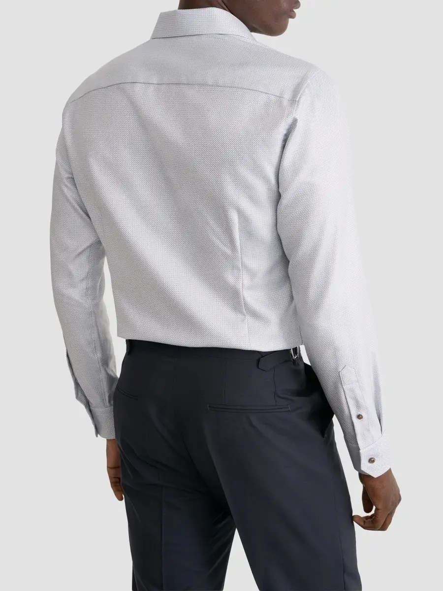 Eton Men's Micro Check Twill Shirt | Thumbnail 3 Eton Men's Micro Check Twill Shirt | Thumbnail 3