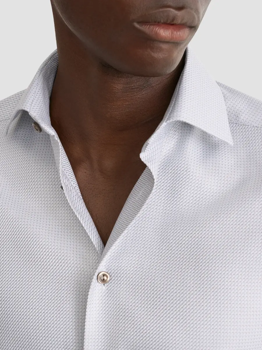 Eton Men's Micro Check Twill Shirt | Thumbnail 5 Eton Men's Micro Check Twill Shirt | Thumbnail 5
