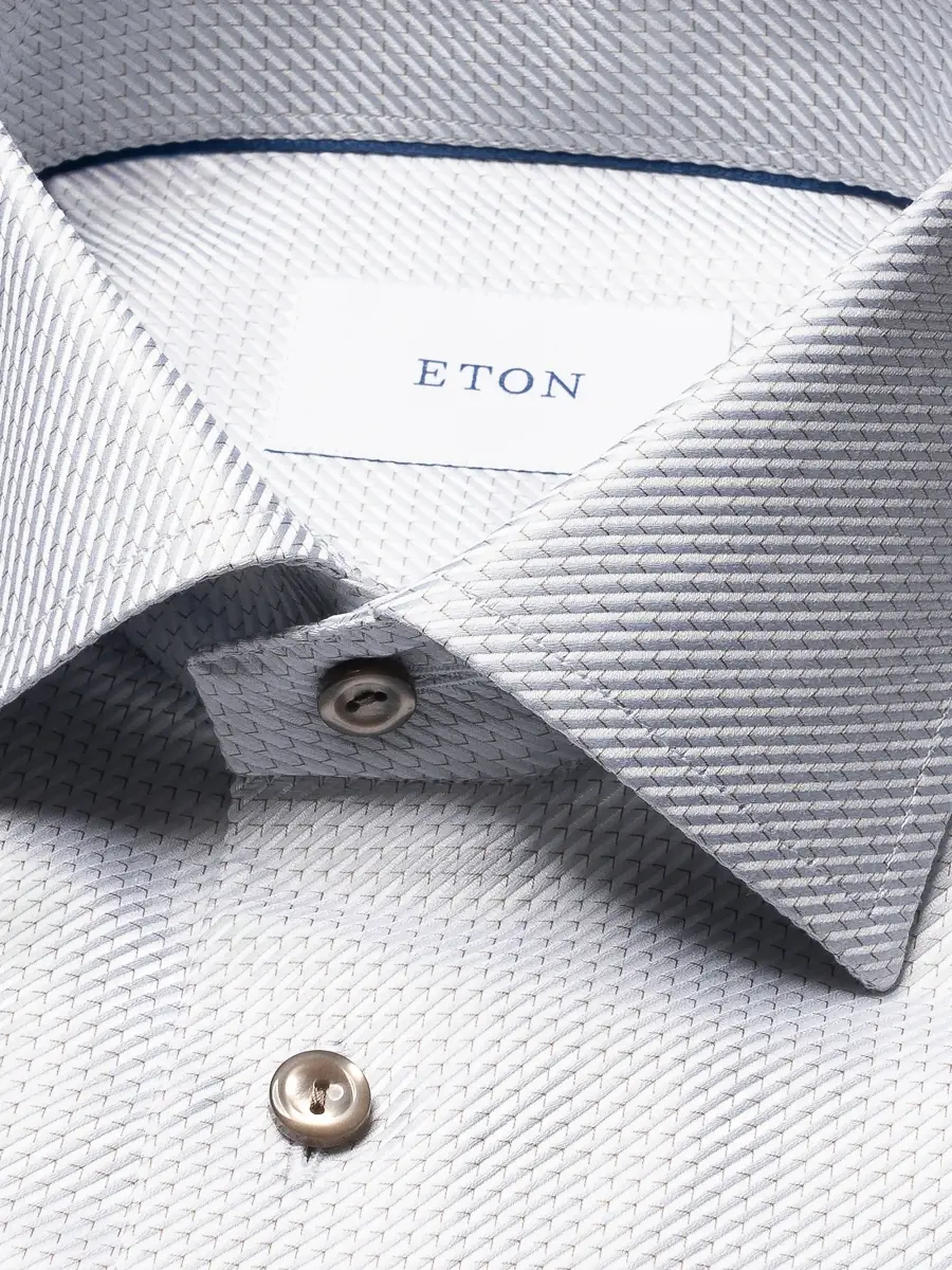 Eton Men's Micro Check Twill Shirt | Thumbnail 7 Eton Men's Micro Check Twill Shirt | Thumbnail 7