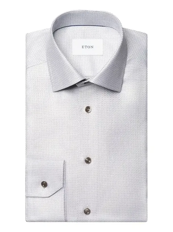 Eton Men's Micro Check Twill Shirt