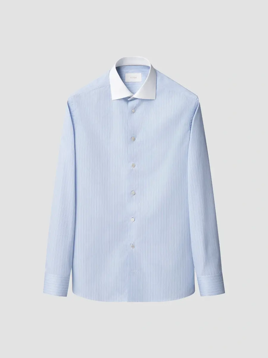 Eton Men's Striped Cotton Shirt | Thumbnail 2 Eton Men's Striped Cotton Shirt | Thumbnail 2