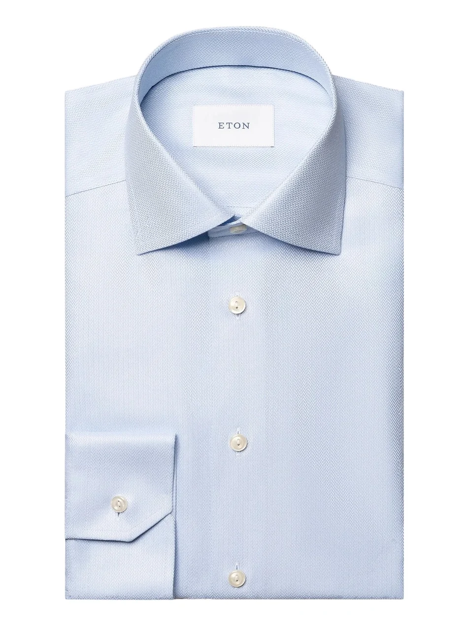 Eton Men's Herringbone Twill Shirt