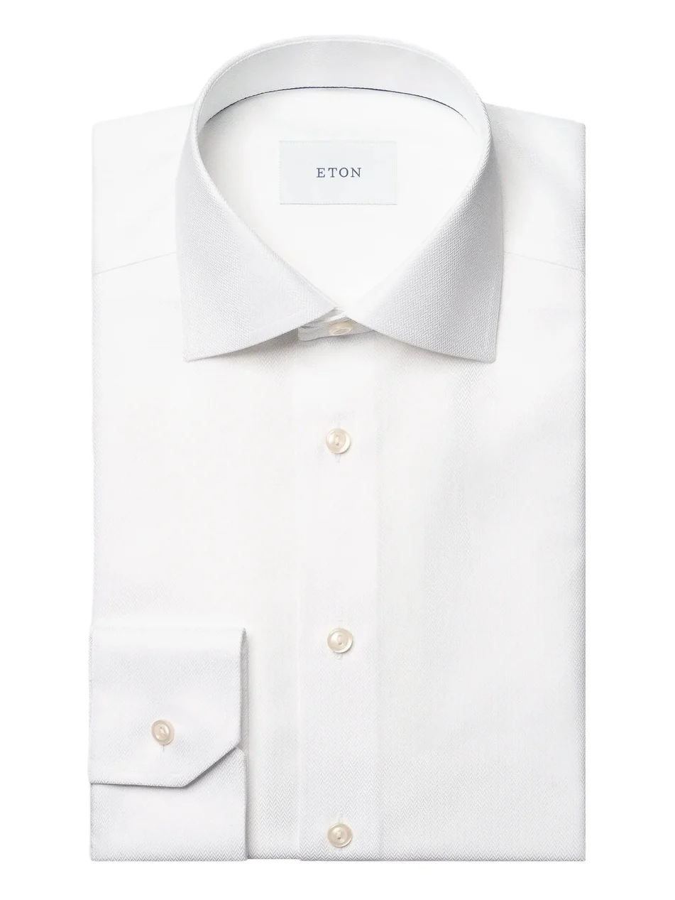 Eton Men's Herringbone Twill Shirt