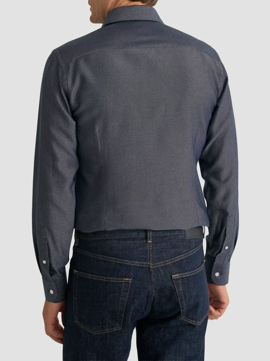 Eton Men's Birdseye Cotton-Blend Button-Front Shirt | Thumbnail 3 Eton Men's Birdseye Cotton-Blend Button-Front Shirt | Thumbnail 3
