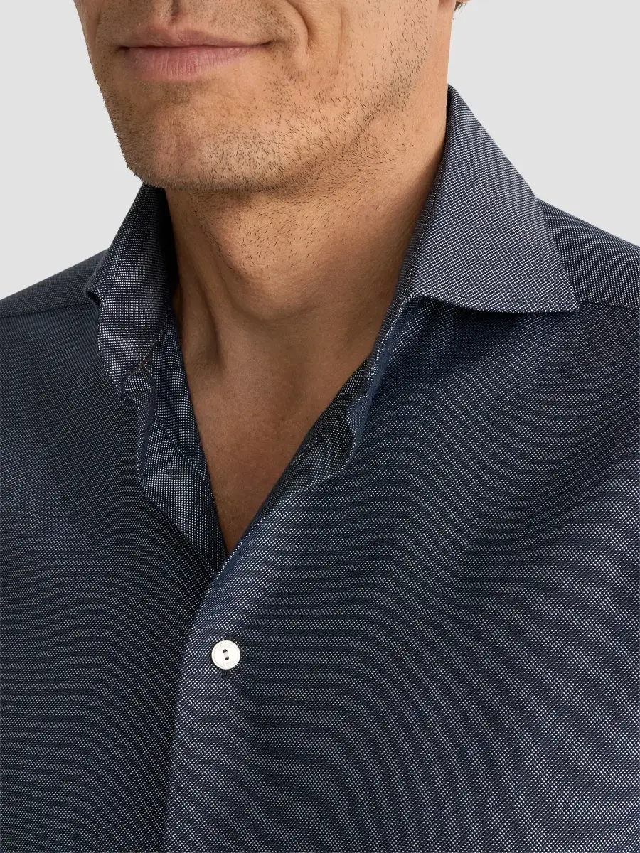 Eton Men's Birdseye Cotton-Blend Button-Front Shirt | Thumbnail 5 Eton Men's Birdseye Cotton-Blend Button-Front Shirt | Thumbnail 5