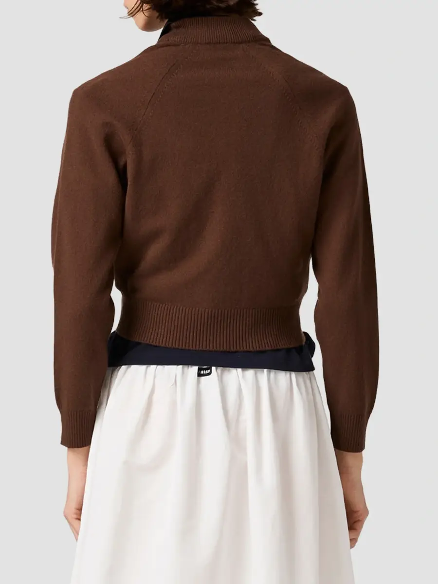 Miu Miu Women's Cashmere Zipper Cardigan | Thumbnail 4 Miu Miu Women's Cashmere Zipper Cardigan | Thumbnail 4