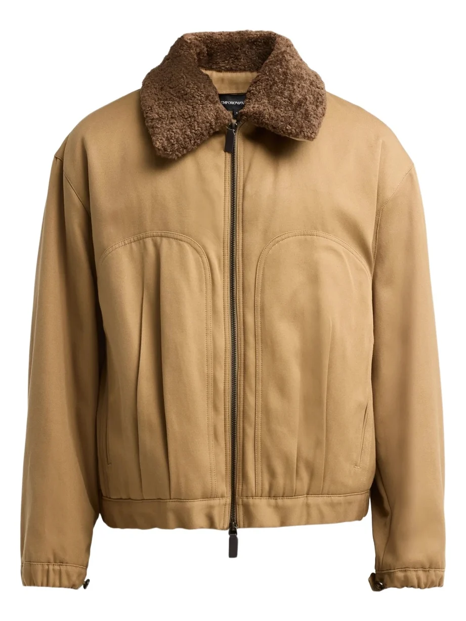 Emporio Armani Men's Shearling Bomber Jacket