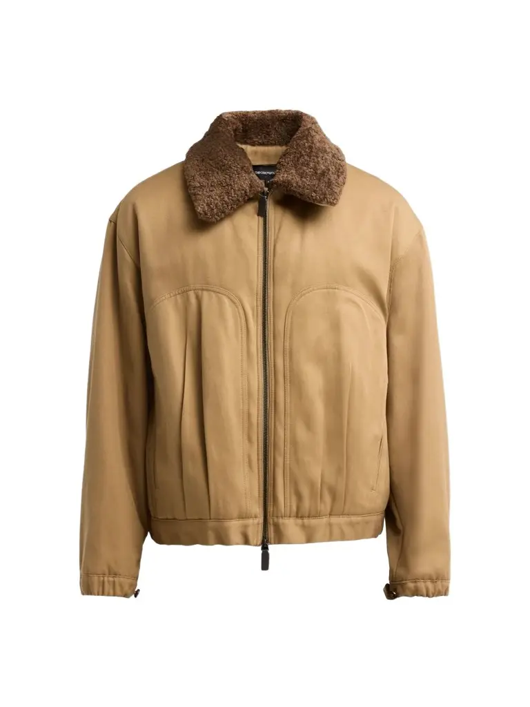 Emporio Armani Men's Shearling Bomber Jacket