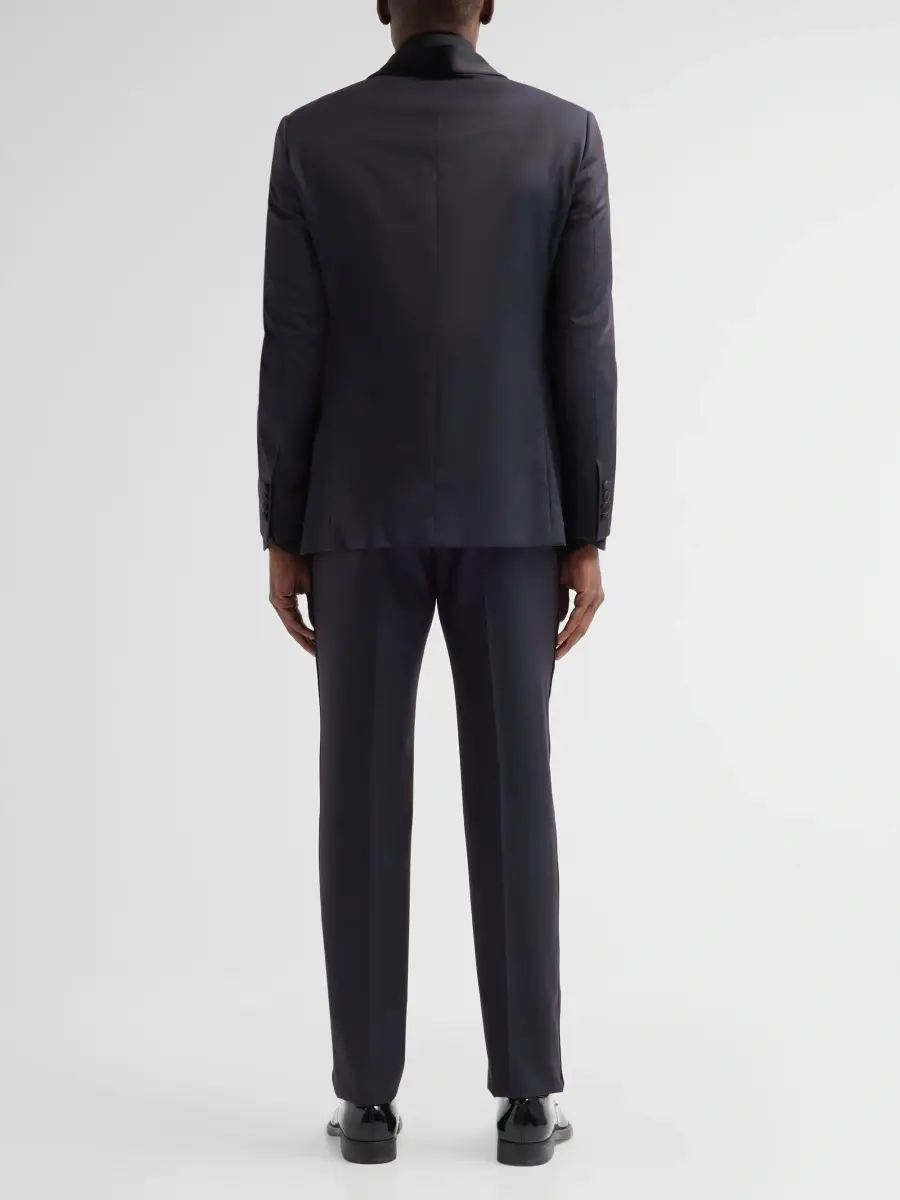 Emporio Armani Men's Woven Satin-Trim Single-Breasted Suit | Thumbnail 3