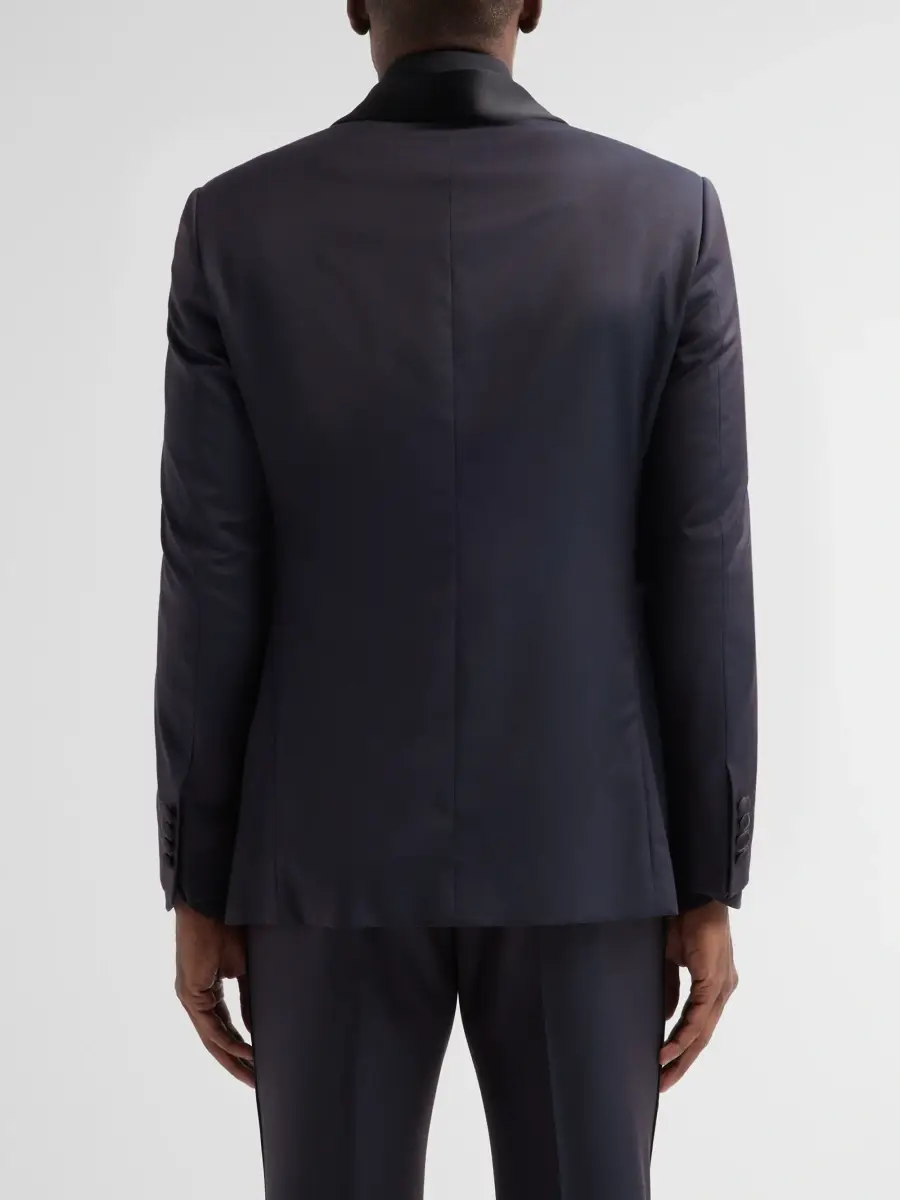 Emporio Armani Men's Woven Satin-Trim Single-Breasted Suit | Thumbnail 5