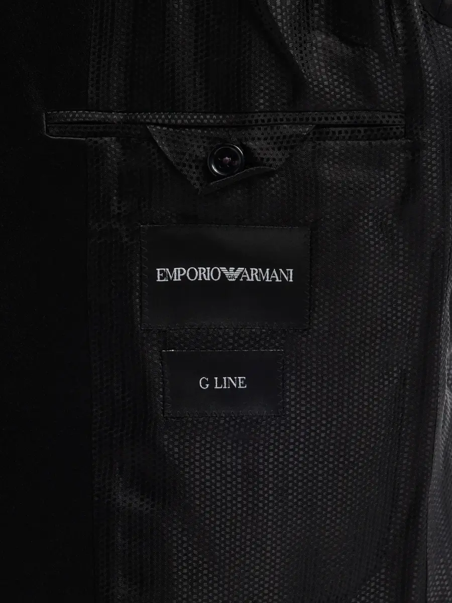 Emporio Armani Men's Woven Satin-Trim Single-Breasted Suit | Thumbnail 7