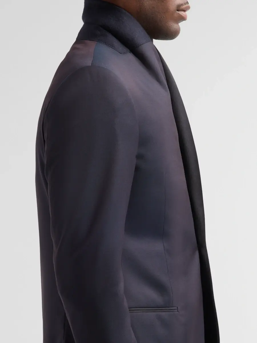 Emporio Armani Men's Woven Satin-Trim Single-Breasted Suit | Thumbnail 8