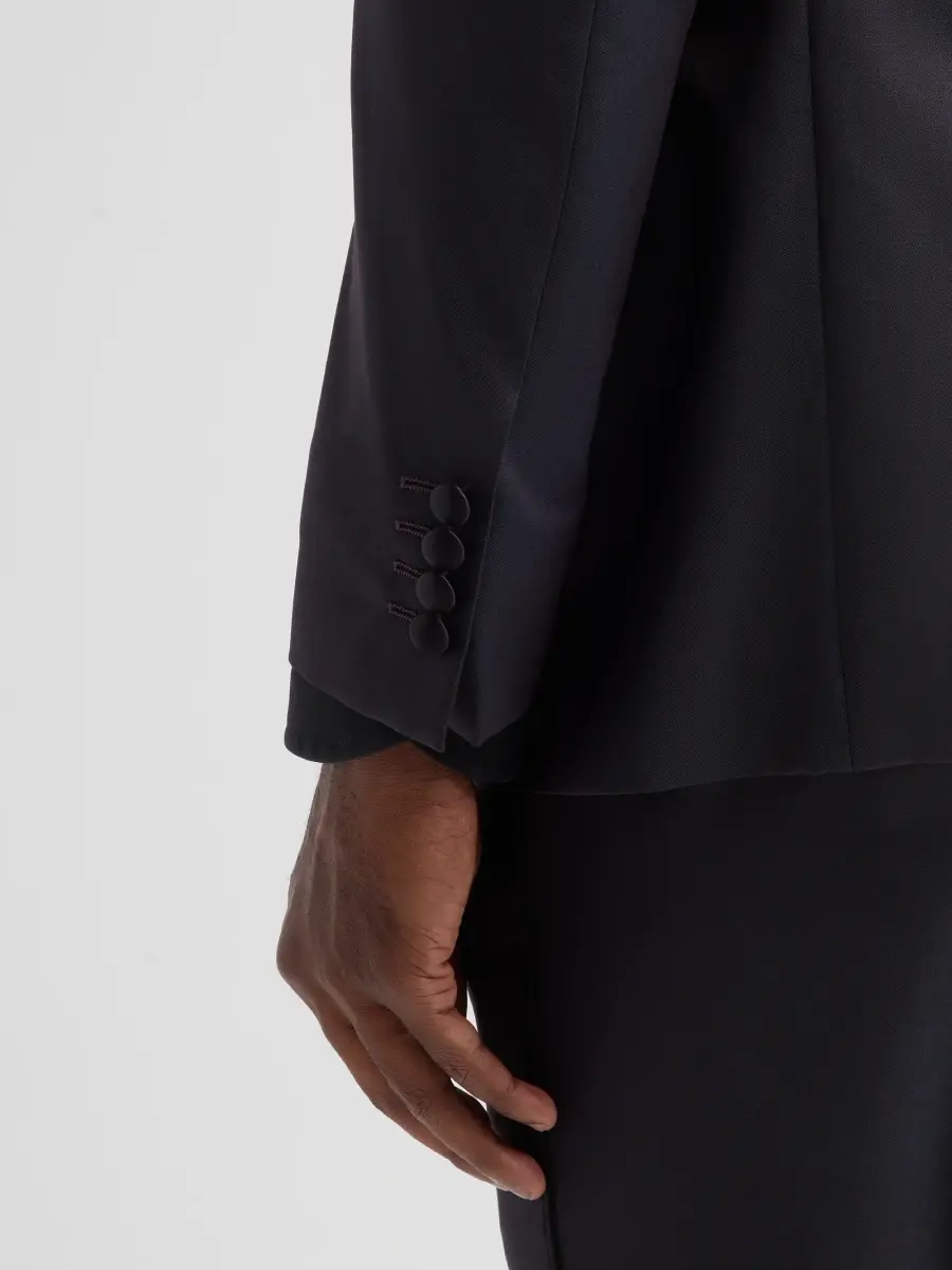 Emporio Armani Men's Woven Satin-Trim Single-Breasted Suit | Thumbnail 9