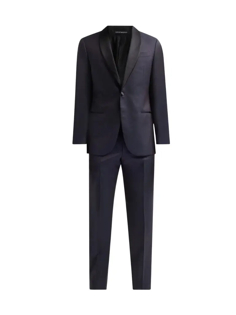 Emporio Armani Men's Woven Satin-Trim Single-Breasted Suit