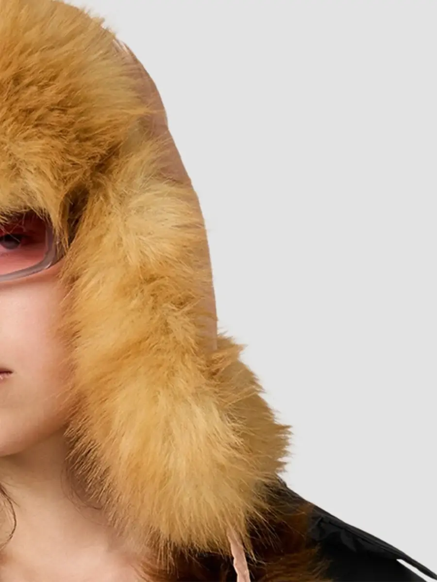 Miu Miu Women's Technical Fabric and Faux Fur Trapper Hat | Thumbnail 3 Miu Miu Women's Technical Fabric and Faux Fur Trapper Hat | Thumbnail 3