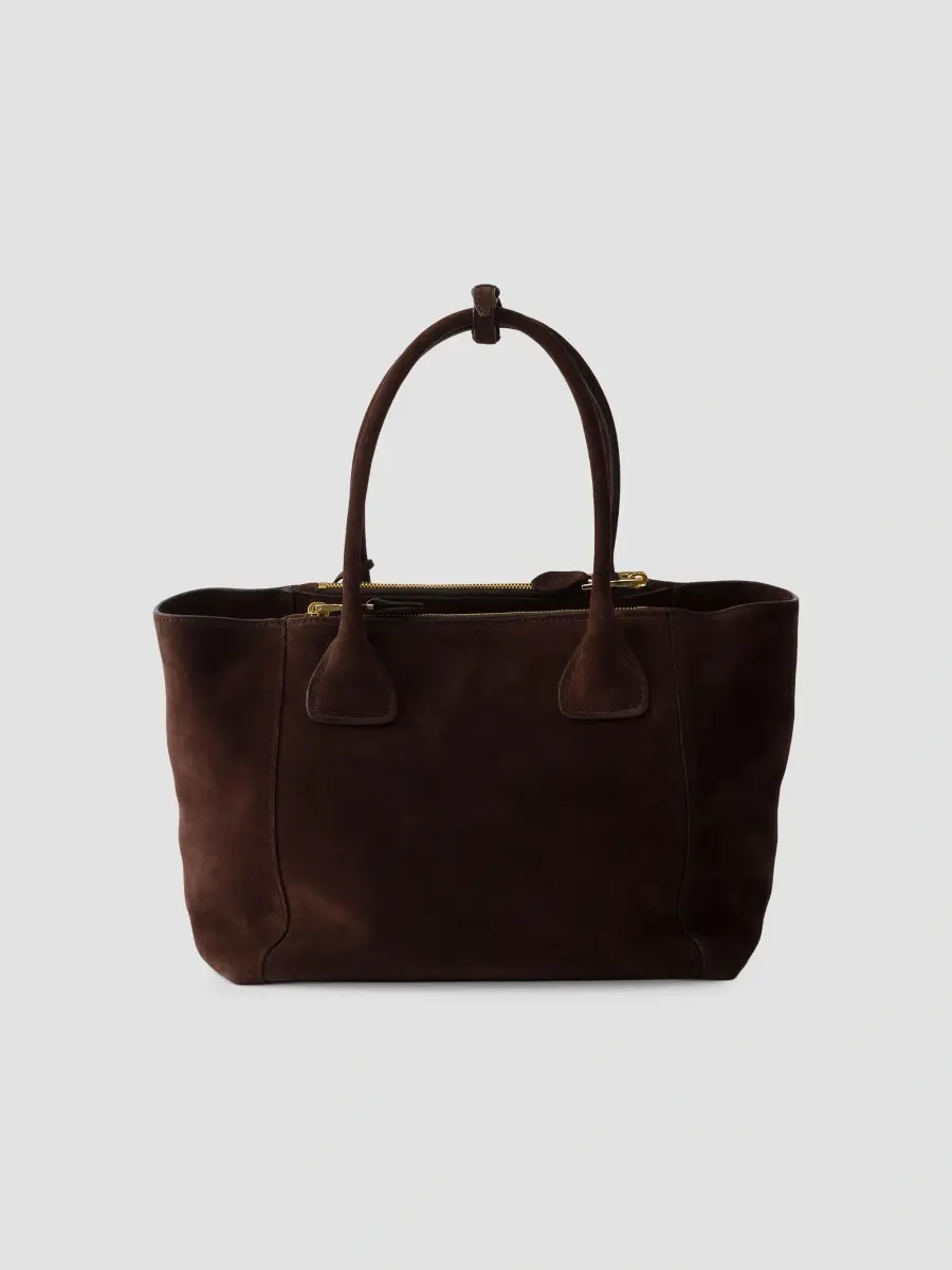 Prada Women's Medium Suede Tote Bag | Thumbnail 3 Prada Women's Medium Suede Tote Bag | Thumbnail 3