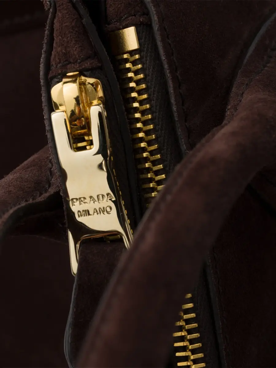 Prada Women's Medium Suede Tote Bag | Thumbnail 6 Prada Women's Medium Suede Tote Bag | Thumbnail 6