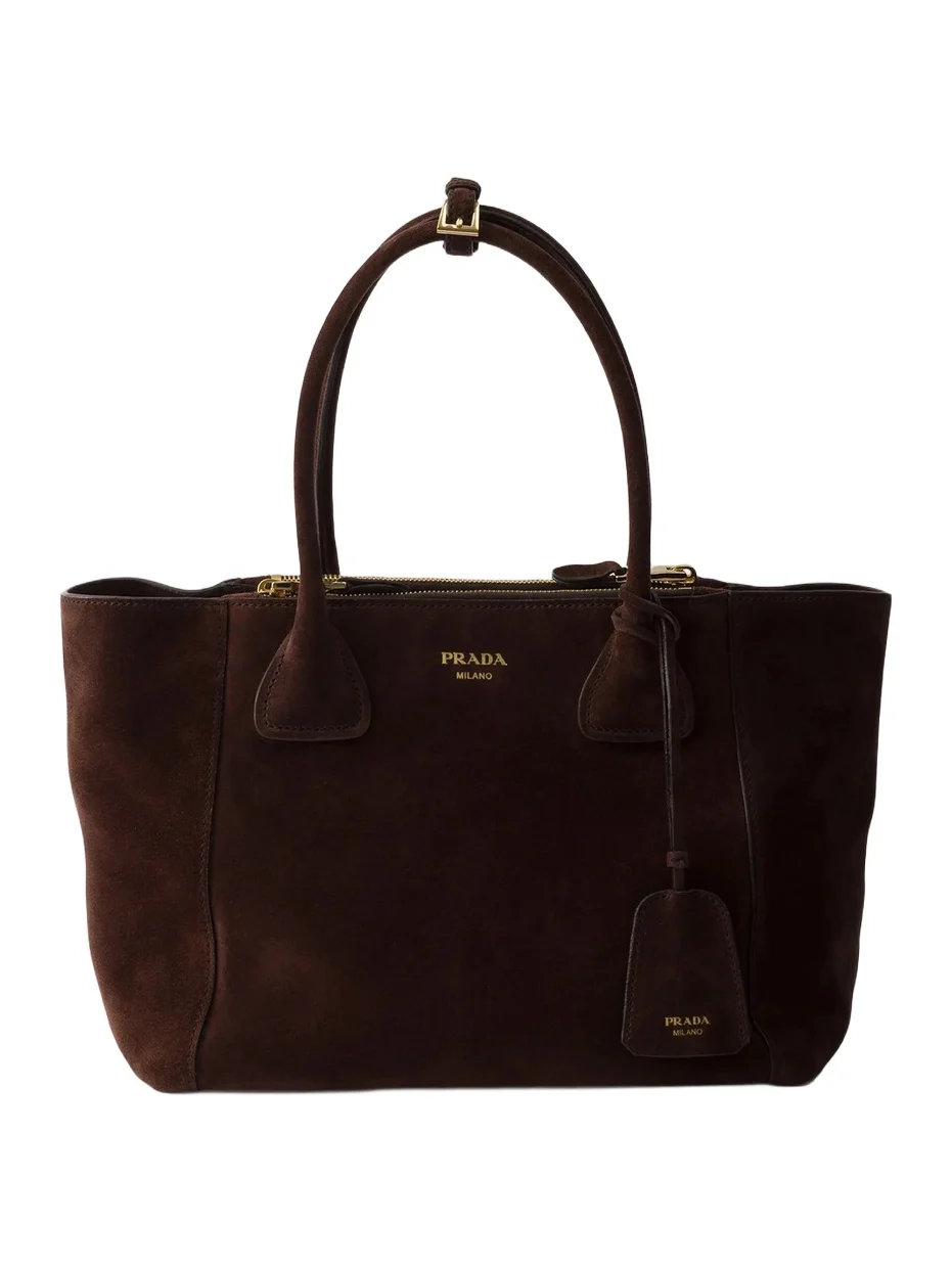 Prada Women's Medium Suede Tote Bag