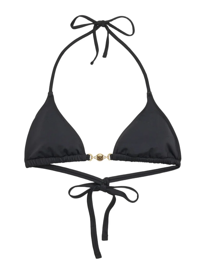 Versace Women's Medusa Charm Triangle Bikini Top