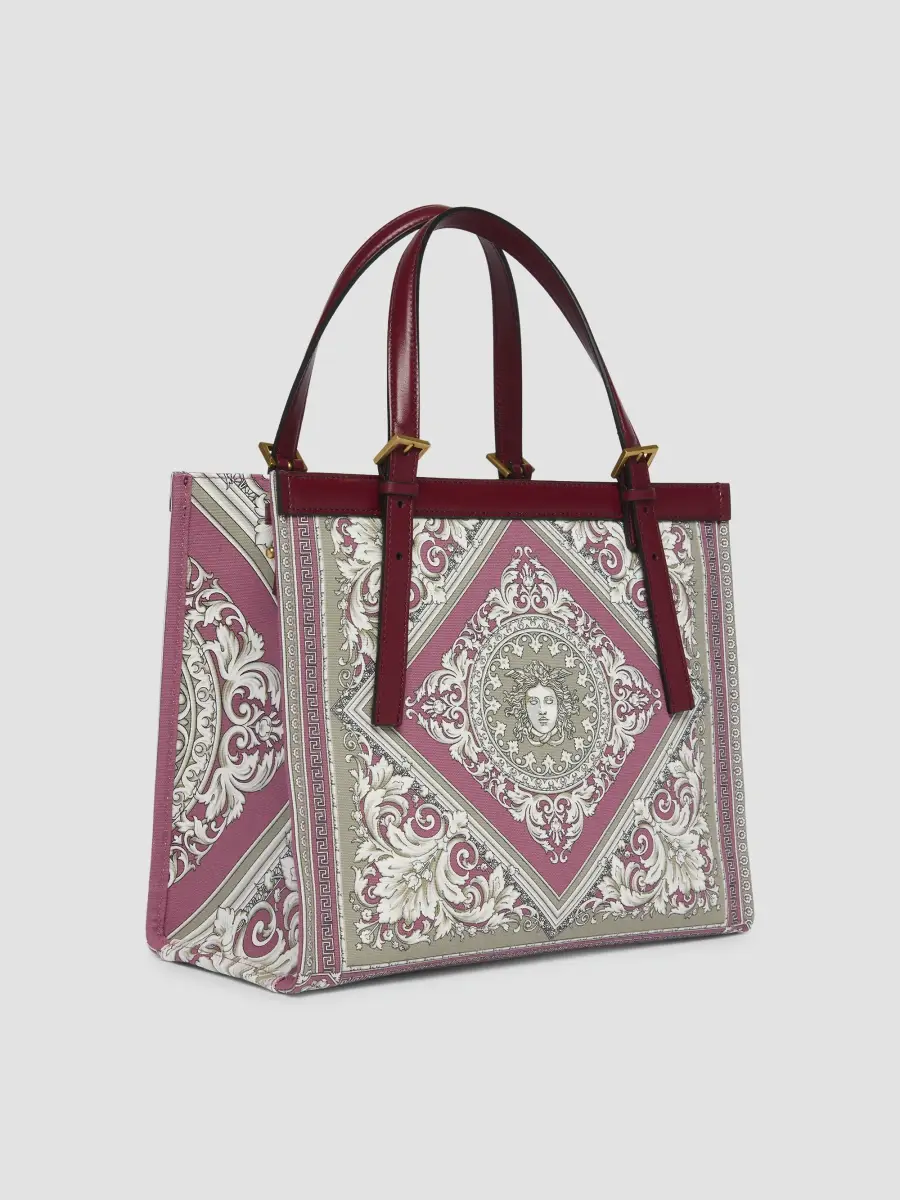 Versace Women's Rivière Medium Neoclassic Barocco Cotton Tote Bag | Thumbnail 3 Versace Women's Rivière Medium Neoclassic Barocco Cotton Tote Bag | Thumbnail 3